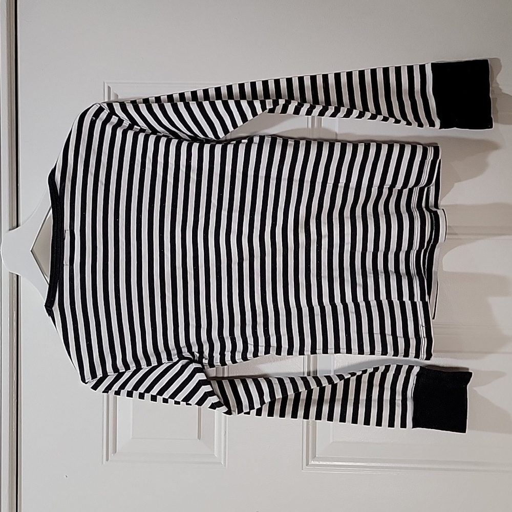 Women Polo Jeans Black&White Long Sleeve Tee Size M - Picture 4 of 4
